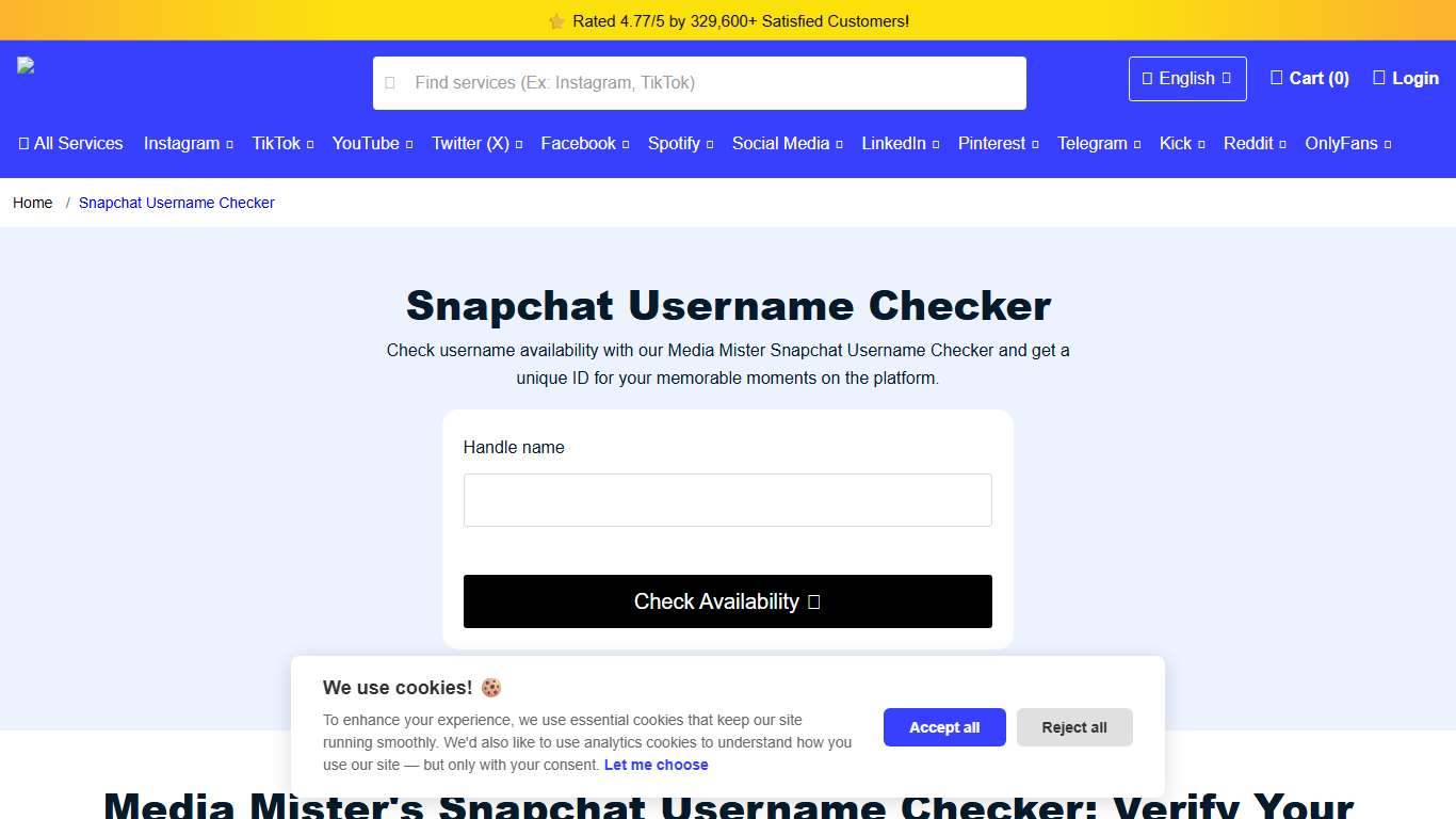 Free Snapchat Username Checker Media Mister